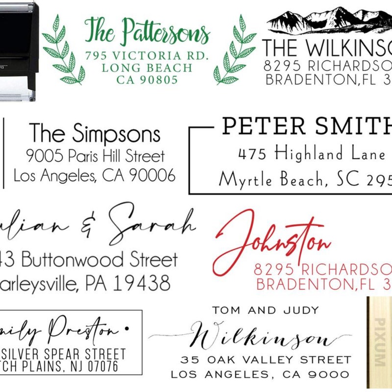 Personalized Self Inking Address Stamps Etsy