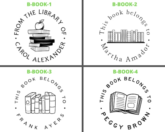 Book Stamp, Ex Libris, from The Library of, Personalized Book Stamp, This  Book Belongs to Personalized Library Stamp, Custom Book Stamp, Self-Inking