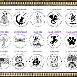 Custom Kids Name Stamp, Personalized Kids Library Stamp, Book Stamp, Teacher Stamp, This Book Belongs To, From The Library Of, Teacher Gift image 3