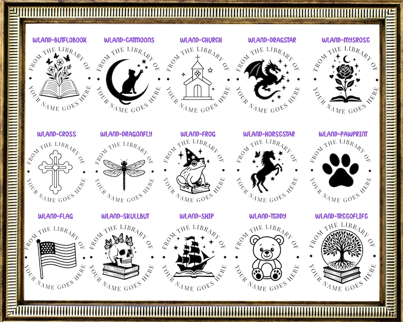 Custom Kids Name Stamp, Personalized Kids Library Stamp, Book Stamp, Teacher Stamp, This Book Belongs To, From The Library Of, Teacher Gift image 3