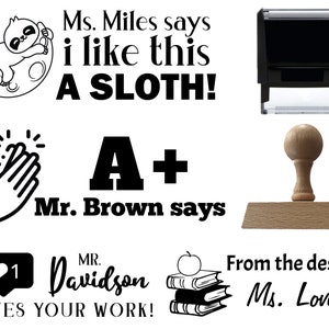 Teacher Stamps | Teacher Gifts Classroom Teacher Appreciation Gift Self Inking Stamps For Teachers Sign and Return Stamp