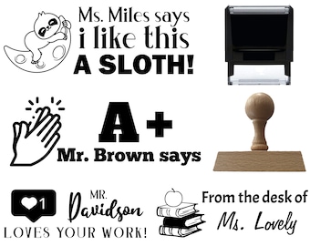 Teacher Stamps | Teacher Gifts Classroom Teacher Appreciation Gift Self Inking Stamps For Teachers Sign and Return Stamp