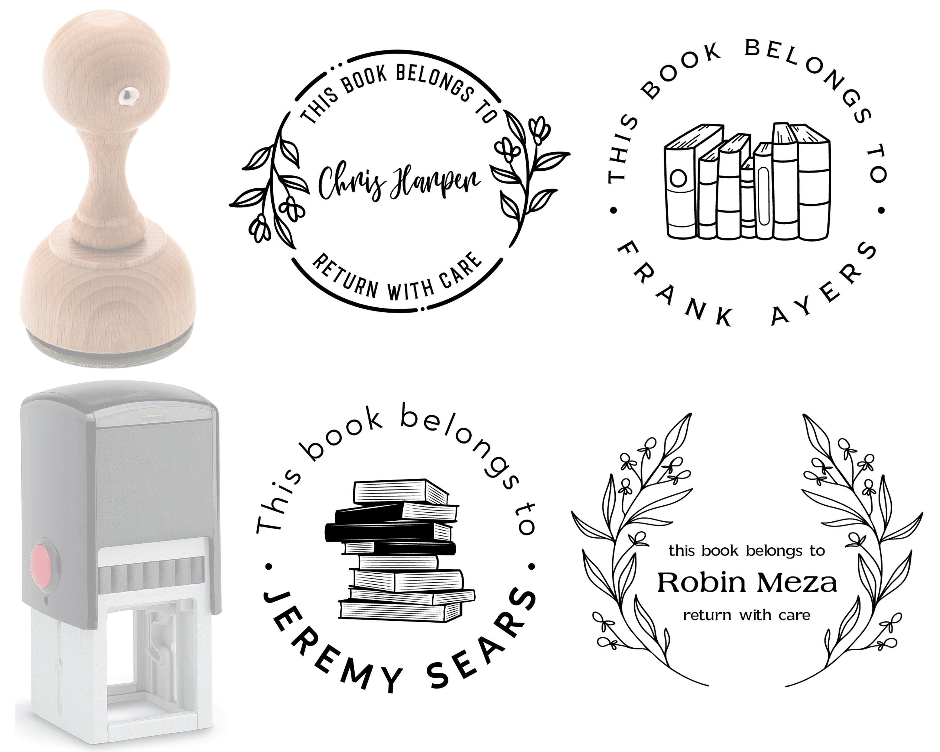 Personalized From the Library of Stamp This Book Belongs to Etsy