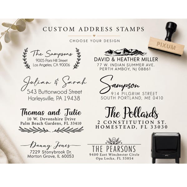 Personalized Address Stamp: Self-Inking Family or Business Stamper