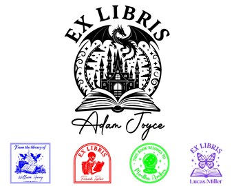 Personalized Ex Libris Stamp or Embosser: Custom Library Book Stamp