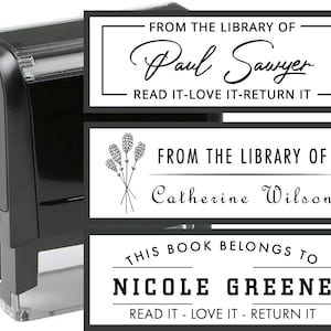 Custom Library Book Stamp - Teacher Stamp - Personalized Self Inking Rubber Stamper - Custom Teacher Gift