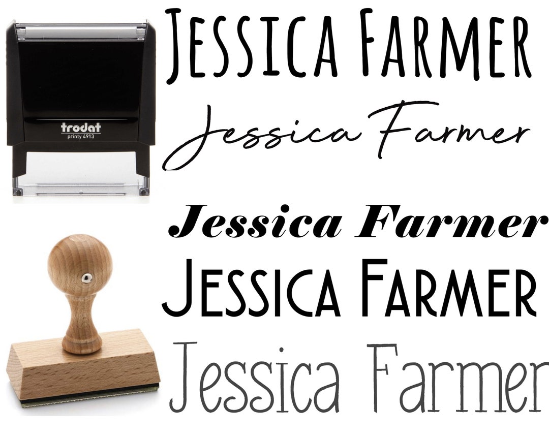 Signature Stamp Stamp With Name 1 2 3 Line Name Stamp Teacher Stamp