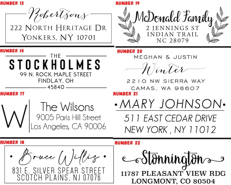 Top Selling Address Stamp Custom Address Stamp Personalized Script Address Stamp Wedding Invite Stamp Housewarming Gift 15 Design image 3