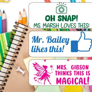 Personalized Teacher Stamps Feedback Stamp, Custom Teacher Stamp, Personalized Teacher Stamp, Check By Stamp