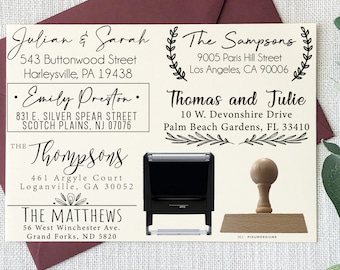Top Selling Address Stamp | Custom Address Stamp | Personalized Script Address Stamp | Wedding Invite Stamp | Housewarming Gift | 15+ Design