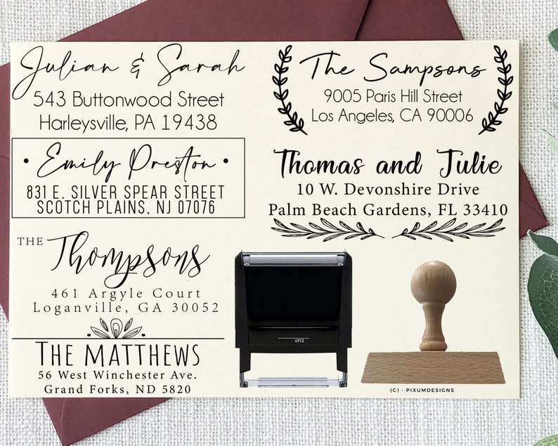 Top Selling Address Stamp | Custom Address Stamp | Personalized Script Address Stamp | Wedding Invite Stamp | Housewarming Gift | 15+ Design 