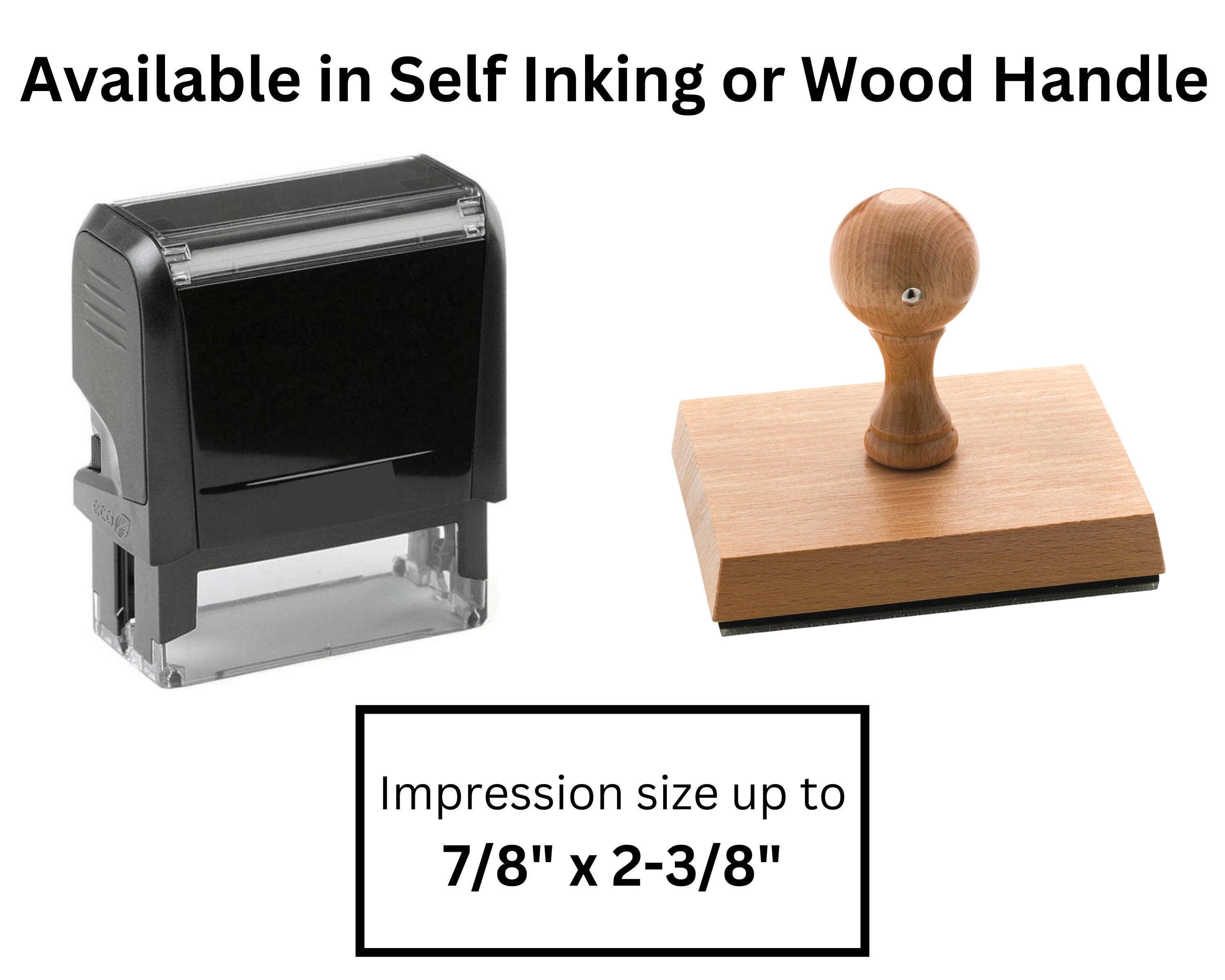 Self Inking or Wood Custom Name Signature Stamp. Pick Your Font Rubber or Wooden Customizable 1 Line 2 Line 3 Line Personalized Stampers