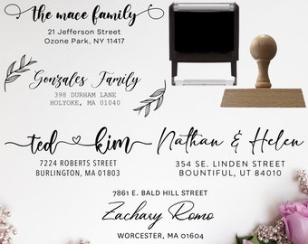 Personalized Address Stamp Custom Return Address Stamp Self Inking Address Stamper Return Address Stamps Housewarming Gift