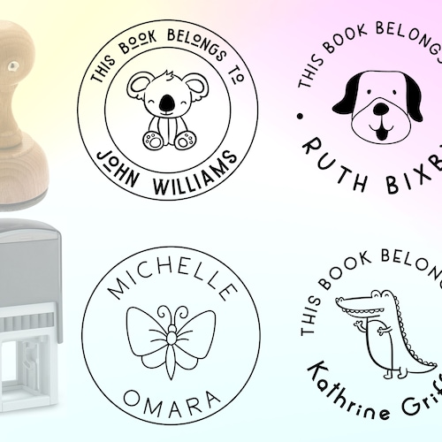 This Book Belongs to Stamp Book Stamp Library Stamp Etsy