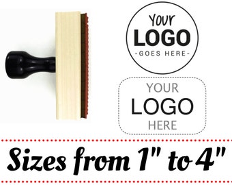 Custom Logo Stamp: Business Image Stamper, Self-Inking or Wood