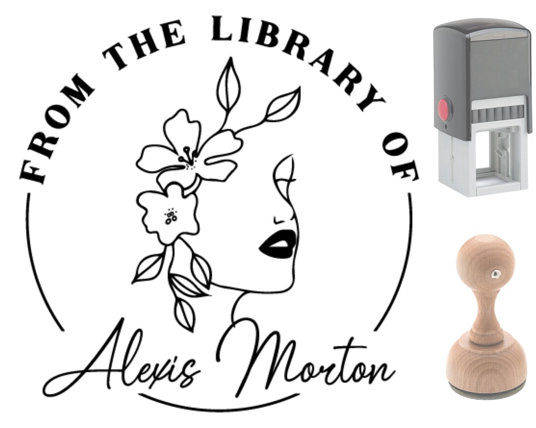 Personalized Library Book Stamp, Custom Book Stamp, From the Library Of