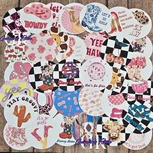 Grab Bag Western Cardstock Rounds for Freshies, Circle Freshie Cardstock, Car Freshie Cardstock, Cardstock Designs, Cow Freshie Designs