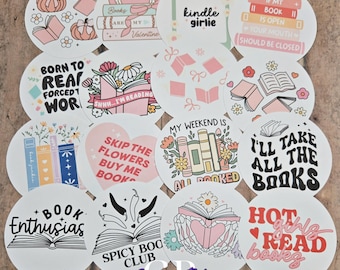 Reading Cardstock Rounds for Freshies, Coquette Freshie Cardstock, Car Freshie Supplies, Book Lovers Cardstock Designs, Pink Bow Designs