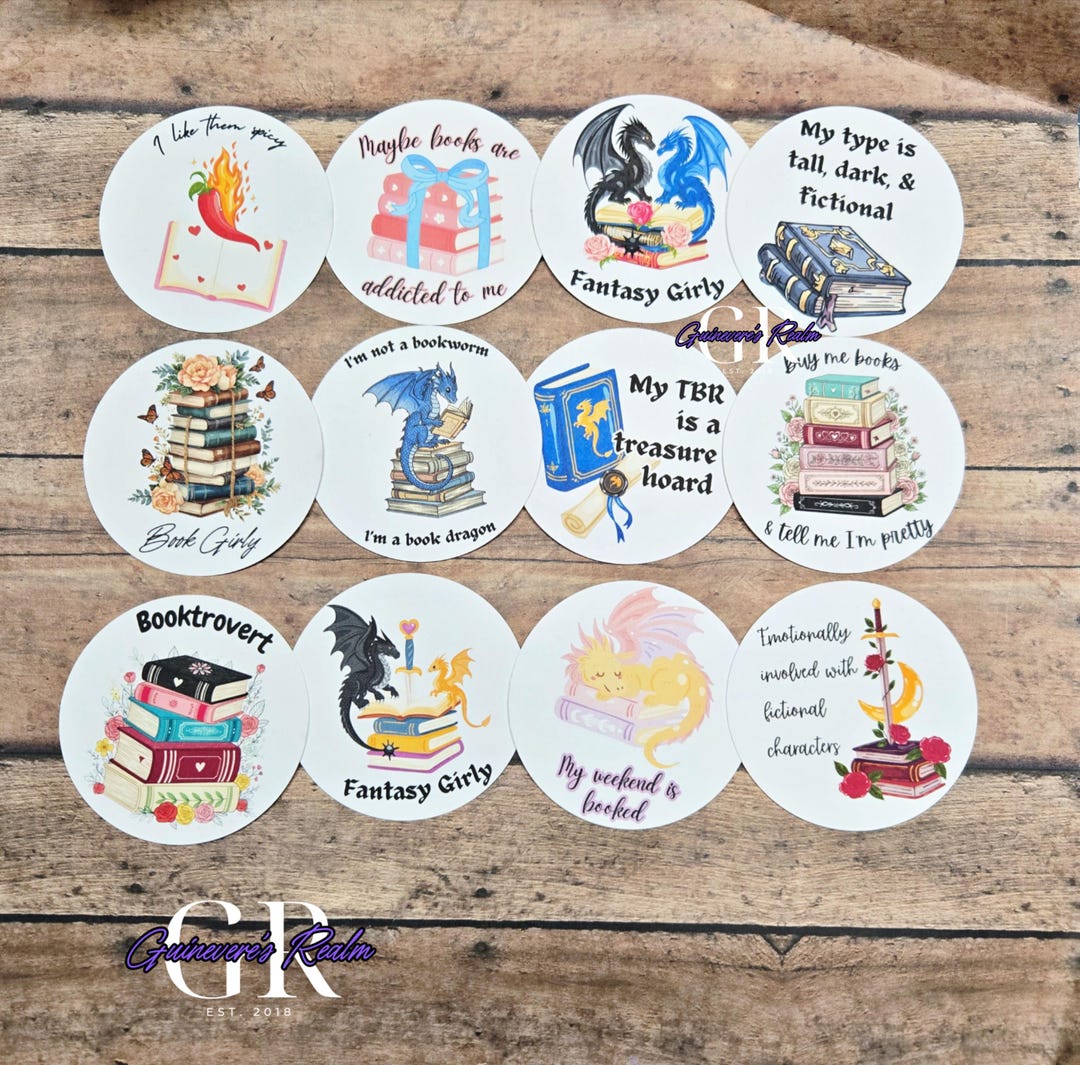 Reading Cardstock Rounds for Freshies, Fantasy Freshie Cardstock, Car ...