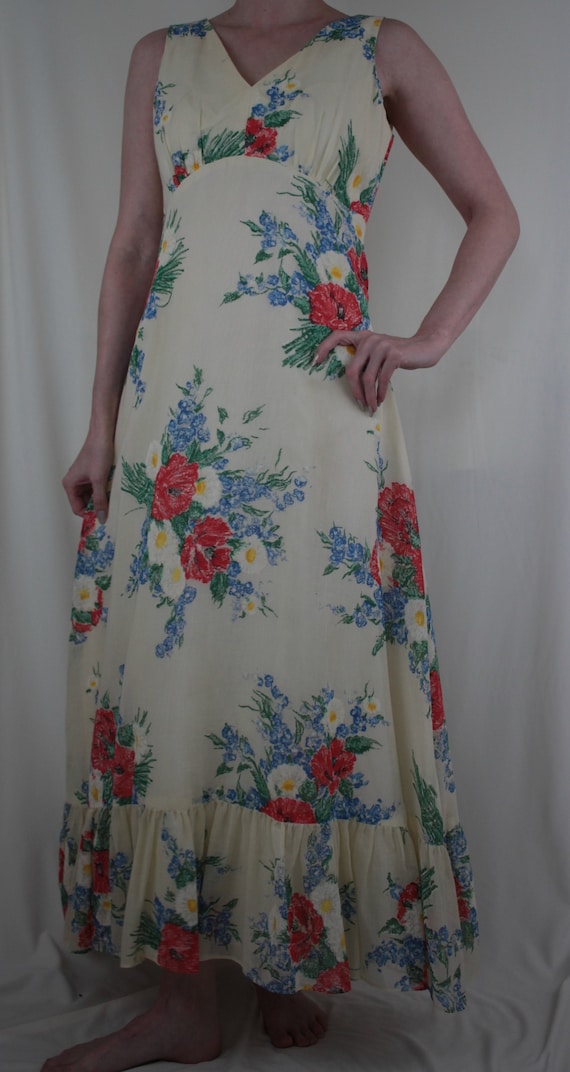 1970s Floral Vintage Dress - Gem