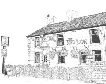 The Red Lion - Mawdesley - Print