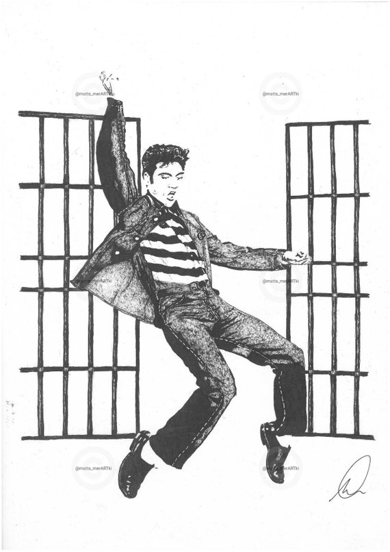 Elvis Presley A4 Jailhouse Rock Print / Unique - Etsy