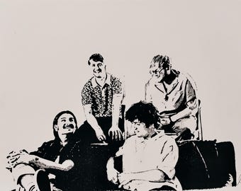 Limited Edition. Unframed black and white A4 print of The Lathums. Signed by me