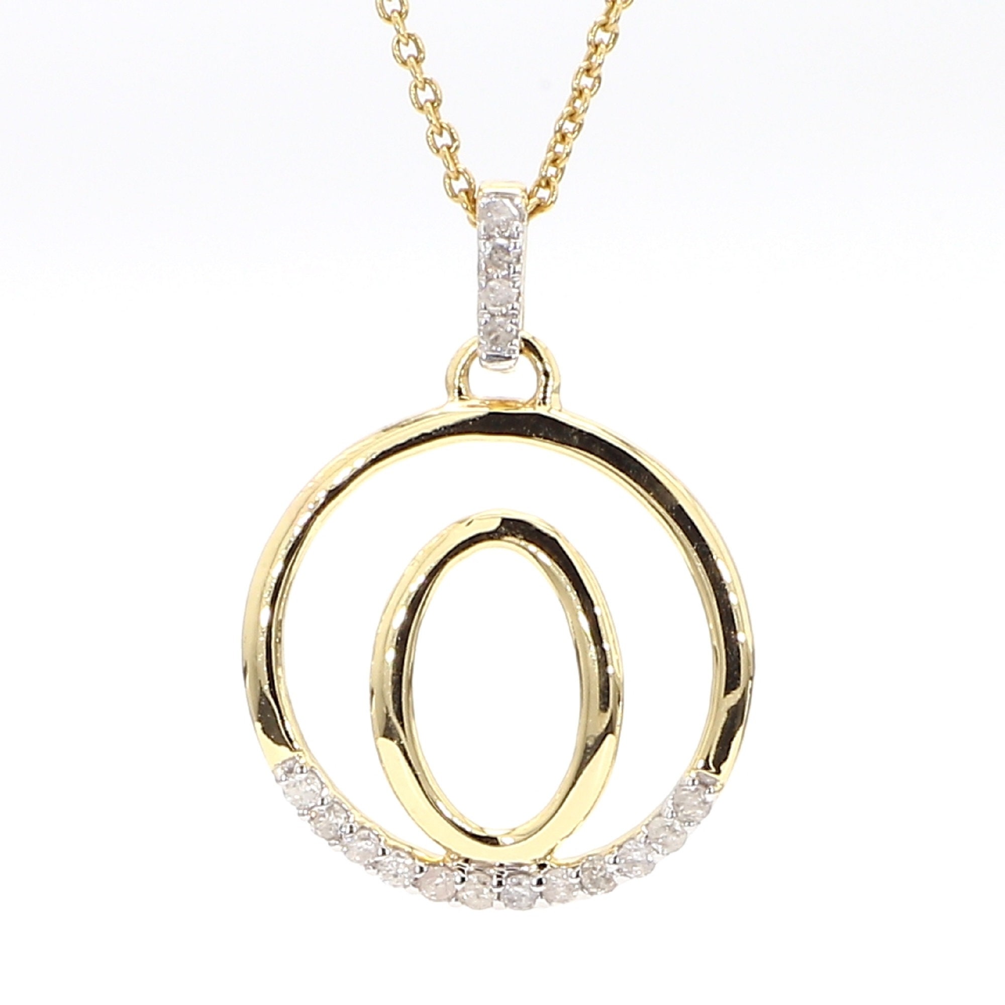 18-Karat Gold Necklace with Natural Diamonds | OP-4041 – O! Jewelry