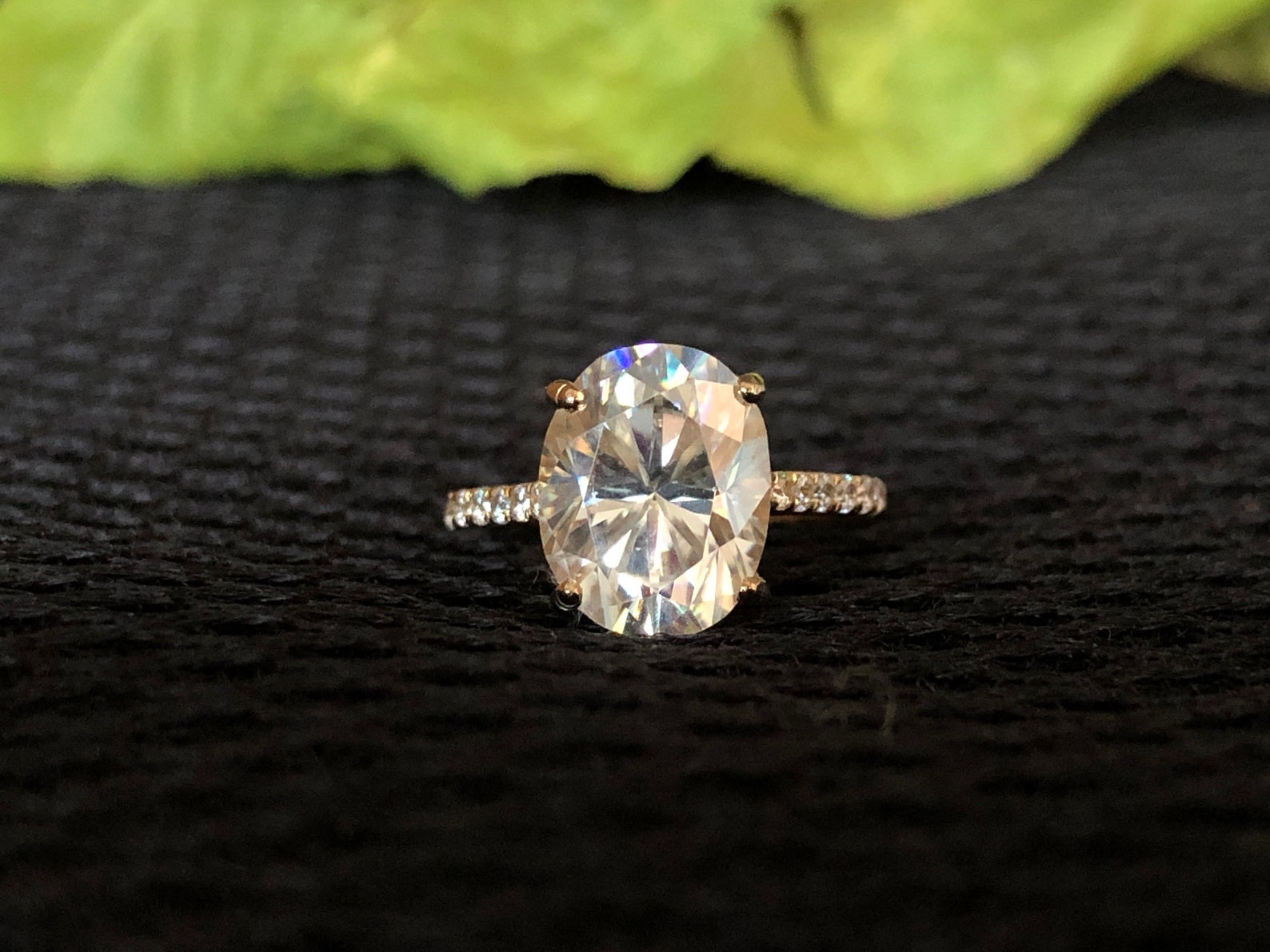 11x7.5mm Oval CutCertified Colorless Moissanite Engagement | Etsy