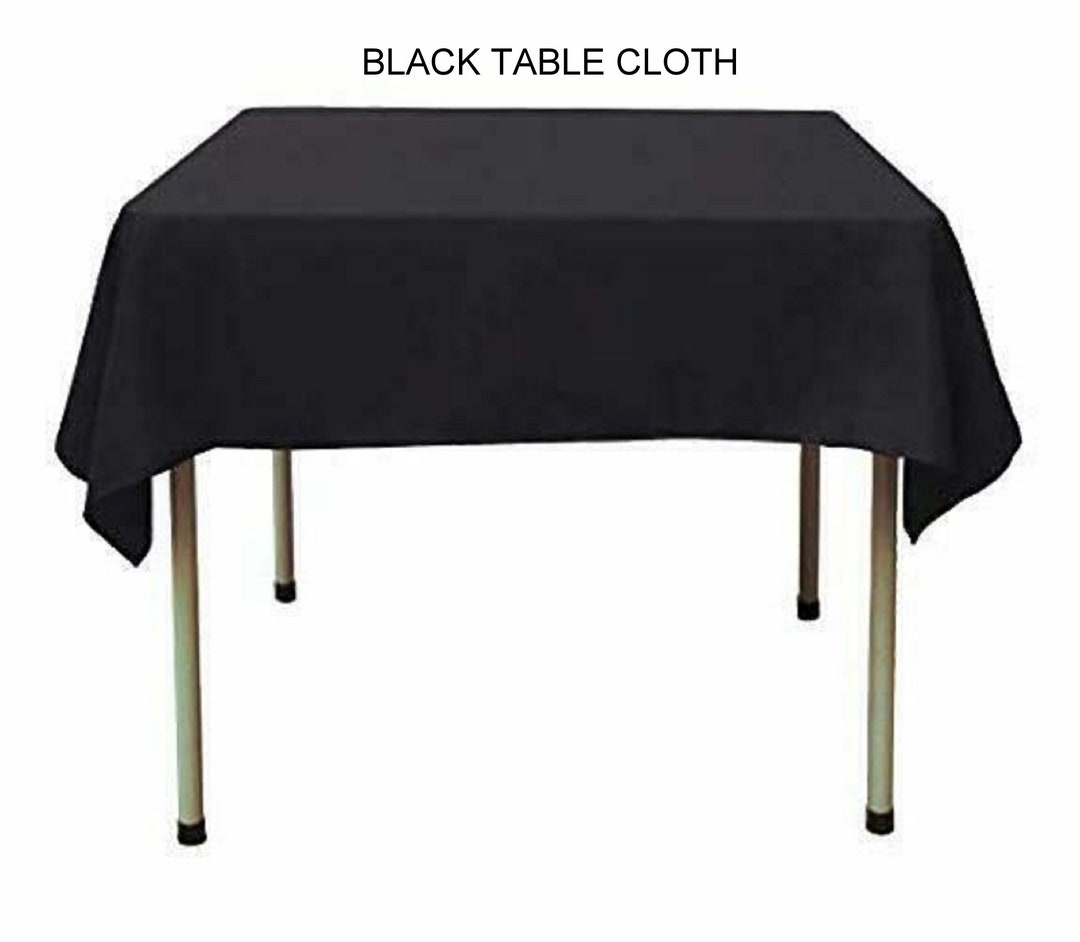 Square Tablecloth Table Cover Cloth Black Satin Banquet Wedding Party