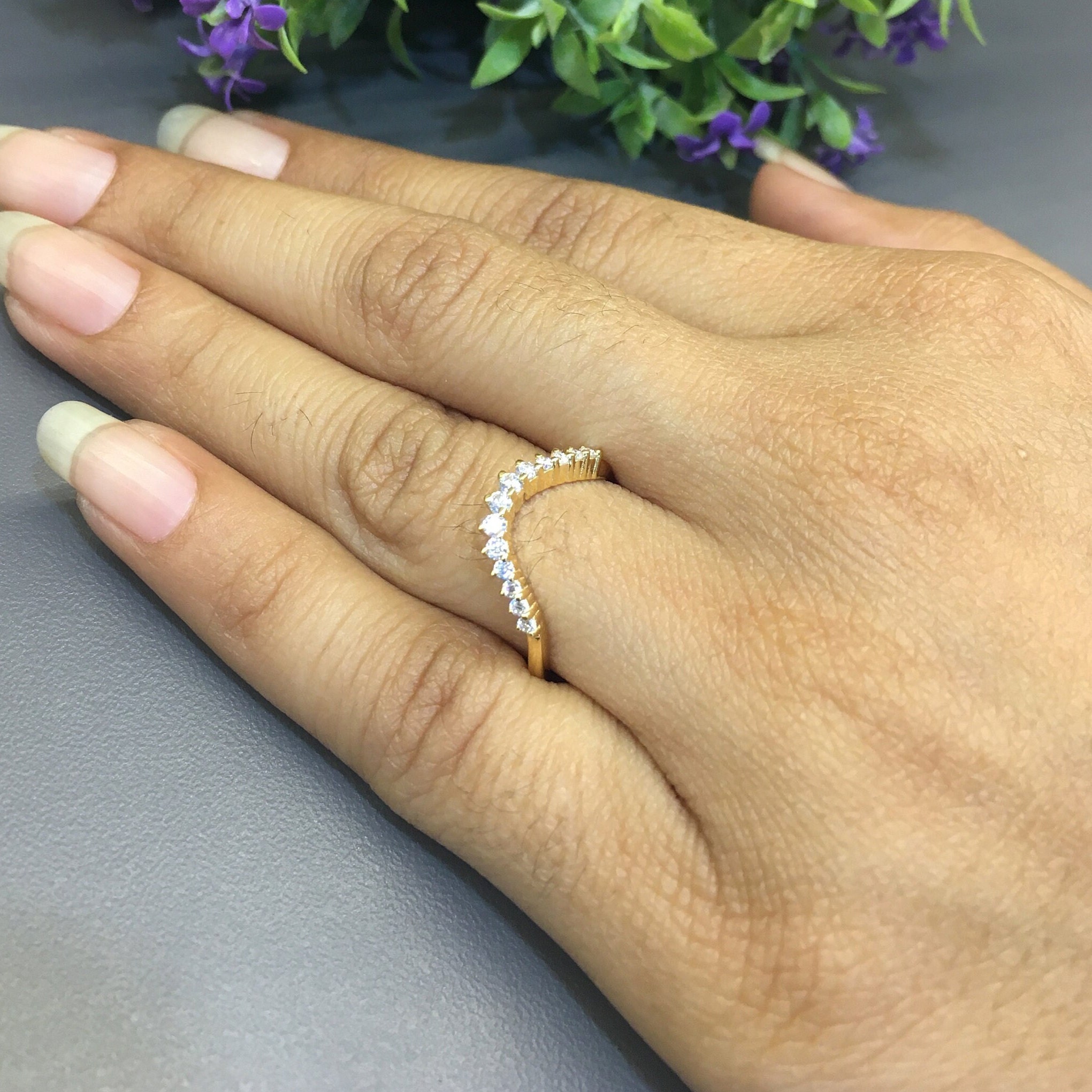 cut-out pavé diamond ring