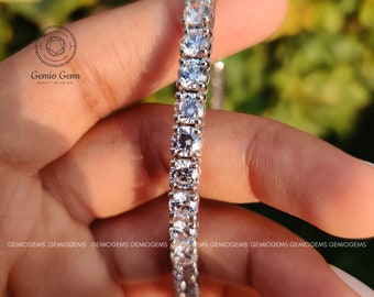 Collar de tenis de 4 mm, collar de diamantes, collar de novia, collar de novia, regalo para ella, collar de capas, collar de diamantes de laboratorio