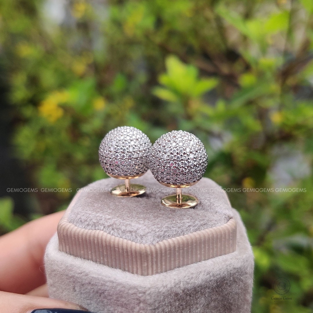 3.00 CT GRA Certified Moissanite Stud Earrings In 14K Solid White Gold - Screw Back For Secure Fit