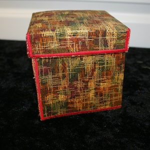 Unusual fabric box with lid