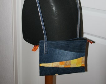 Small Jeans Shoulder Bag-denim shoulder Tote Unique Accessories Eco-Friendly Teacher Tote- Retro Small Jeans Tote Bag  Denim Purse Gift idea