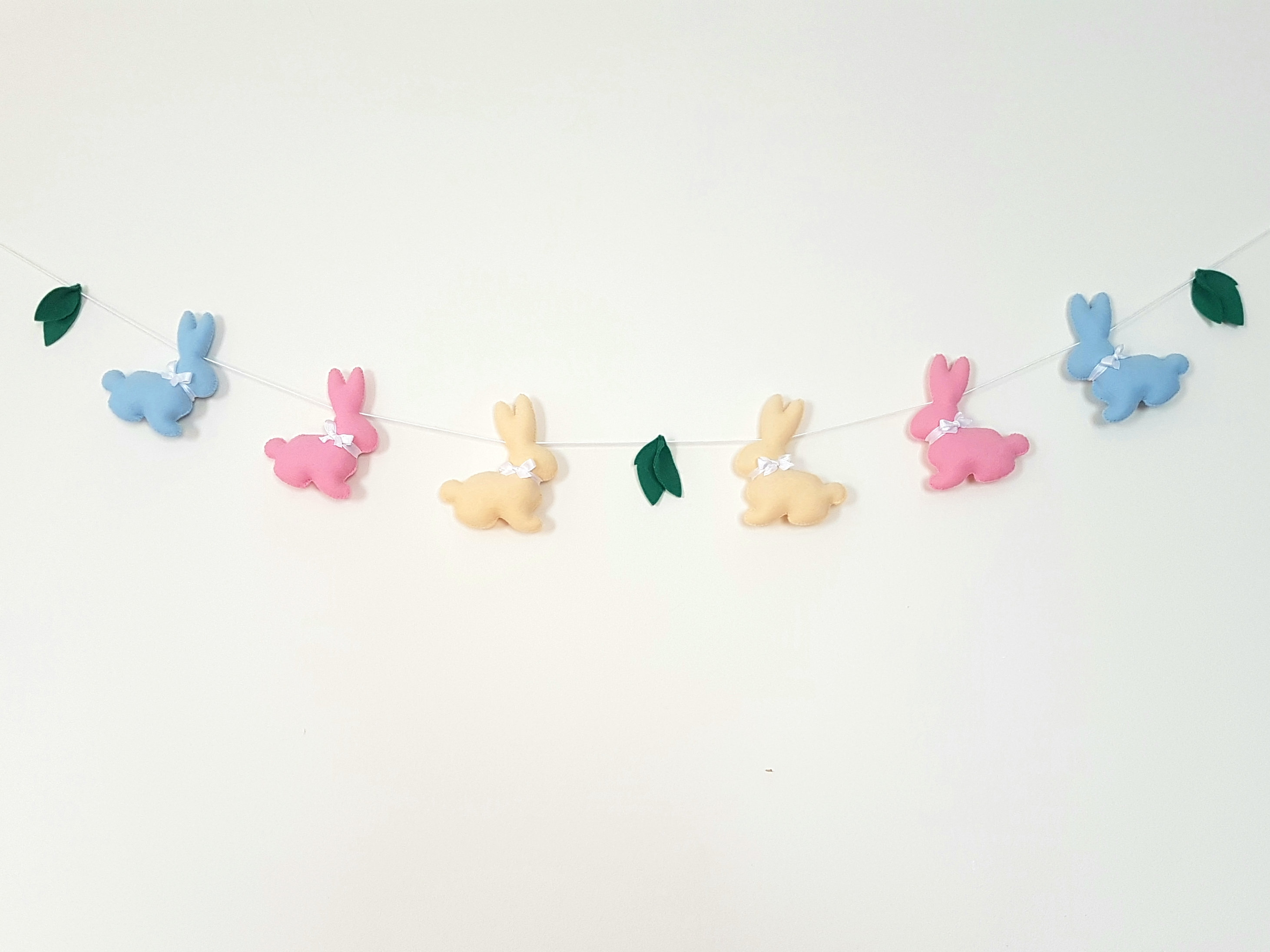 Felt Easter Garland Bunny Garland Easter Mantel Decor | Etsy