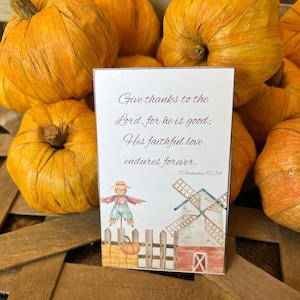 Digital Printable Fall Gifting Tags- Scarecrow and Barn