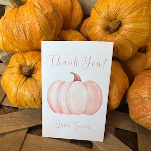 Digital Printable Fall Gifting Tags- Pink Pumpkin