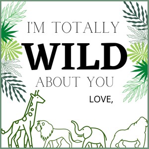 Wild About You Stencil Green Printable