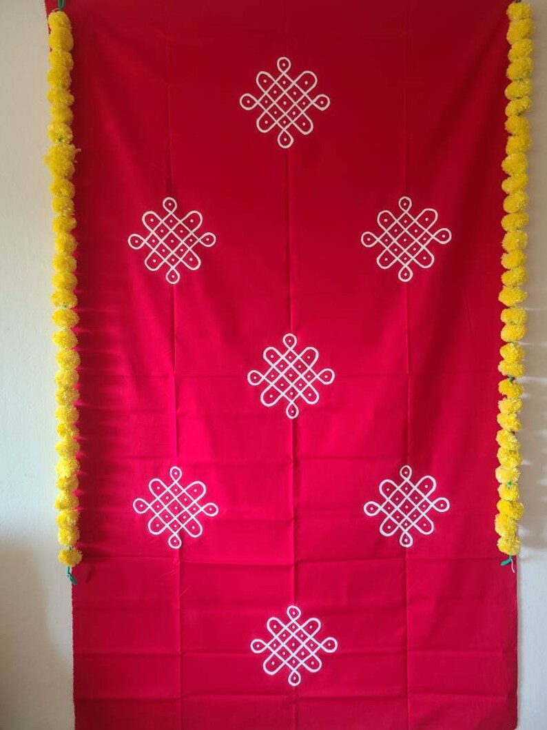 Kolam backdrop for house warming/ pooja / baby shower/ | Etsy