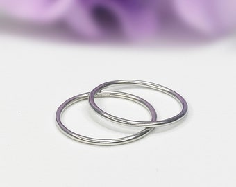1mm Stacking Ring – Sterling Silver, Ultra Thin Minimalist Band