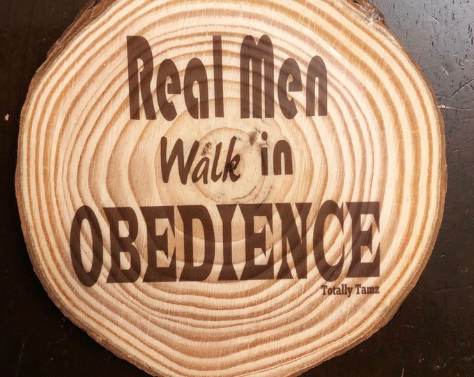 Real Men Wood Coaster