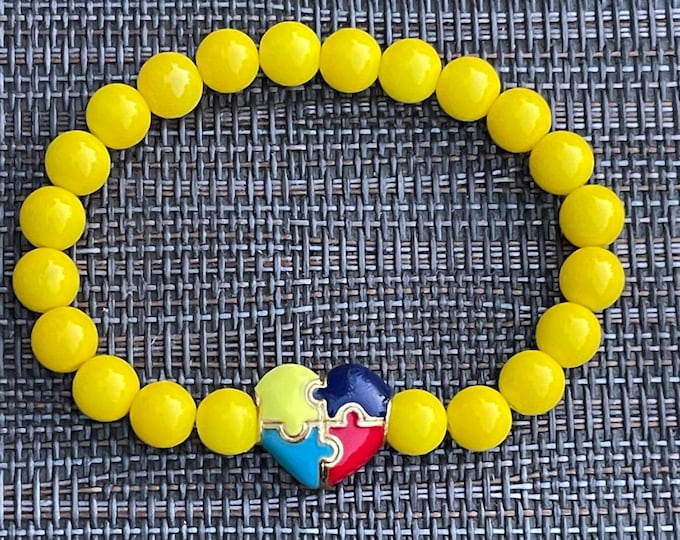 Yellow Autism Awareness (Heart)
