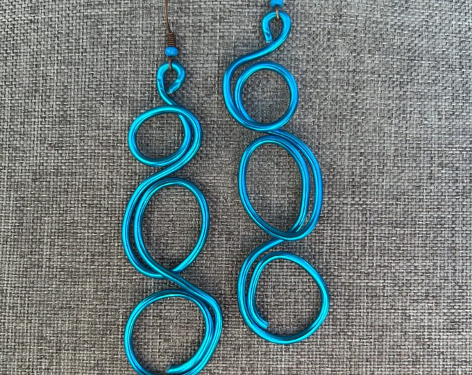 Abstract Turquoise Blue Dangles