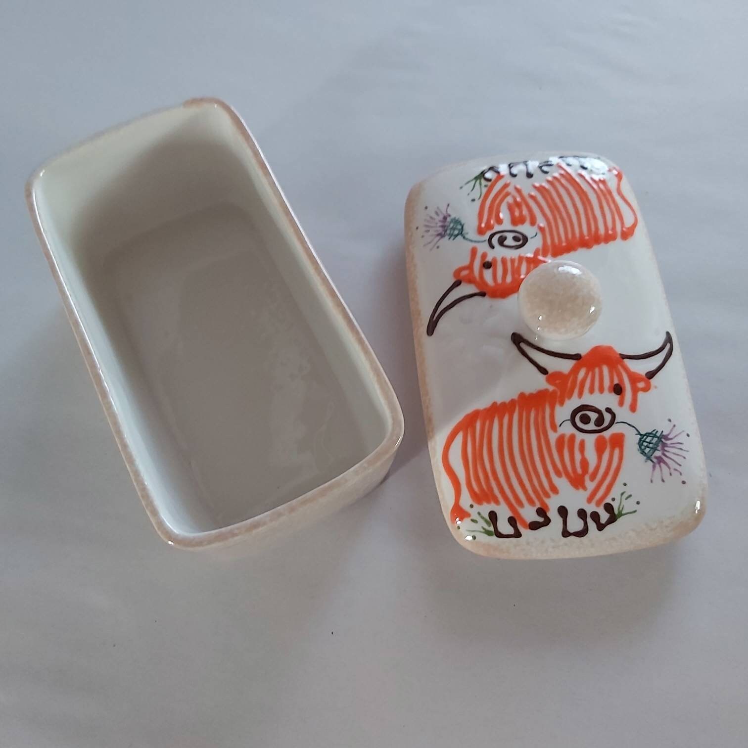 Highland cow butterdish MacCoo butter Etsy