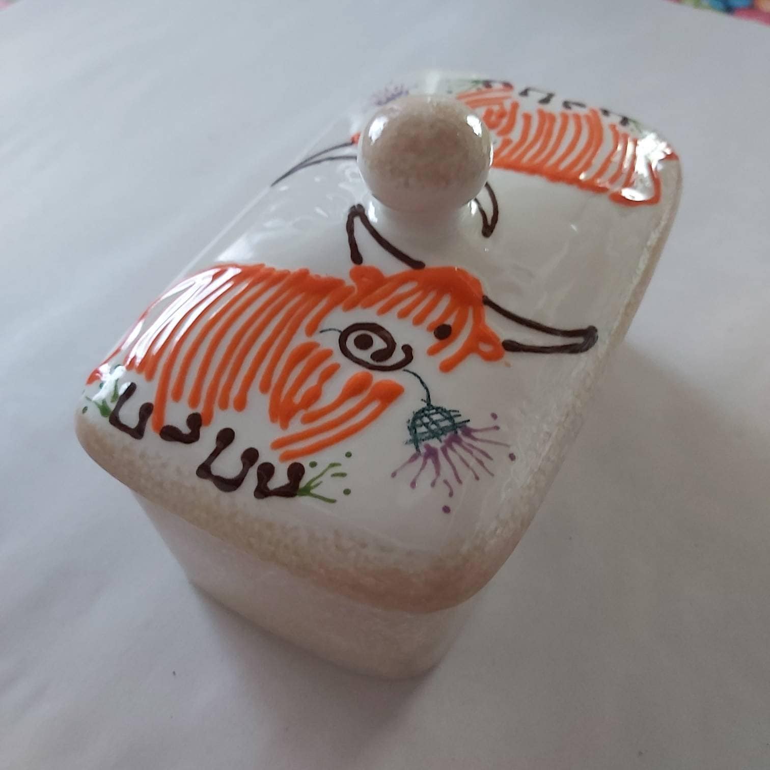 Highland cow butterdish MacCoo butter Etsy