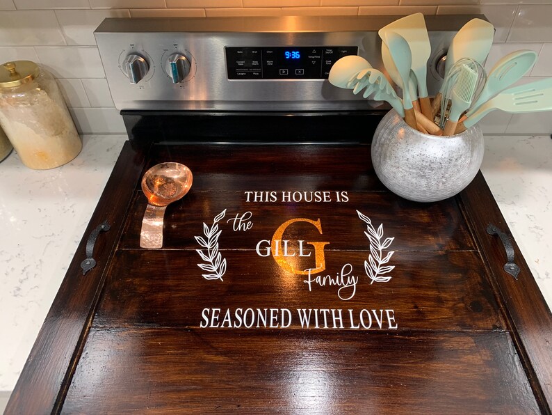 Custom Stove Top Cover Farmhouse Stovetop Cover Flat Top Etsy