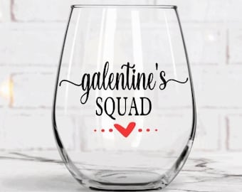 Galentine's Day Wine Glass, Galentines Day Gifts, Friends Valentine, Best Friend Valentines, Friends Valentine, Galentine's Day