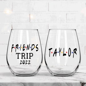 Friends trip, Girls weekend, Girls vacation, Girls getaway, Girls trip gifts, vacation 2024, gift ideas, personalized wine glass,