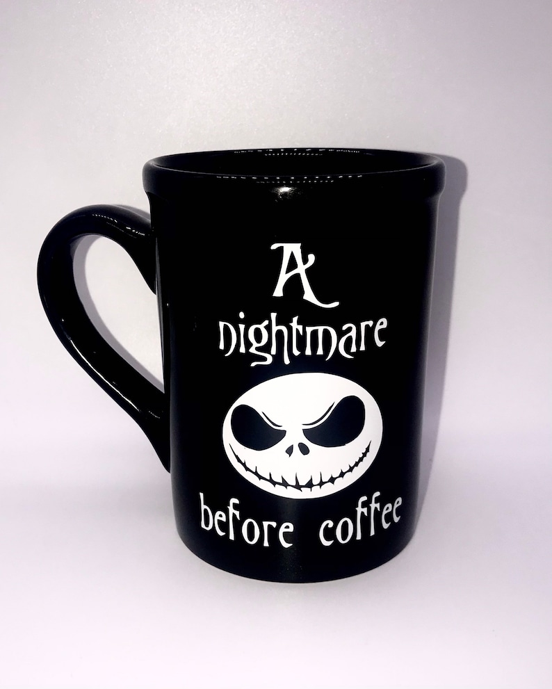 Coworker gift, A nightmare before coffee mug, funny coffee mugs, Halloween mug, Halloween birthday party gifts, Funny Birthday gifts image 4